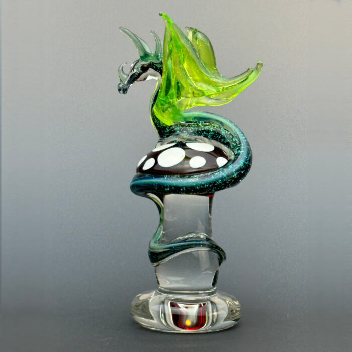 Dragon on Mushroom - Green